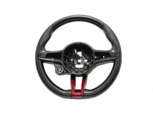 Alfa Romeo Stelvio Steering Wheel Trim - Carbon Fiber - Side Cover Set - Italian Theme - QV Model